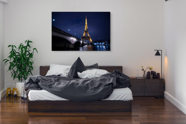 Paris night seine cityscape